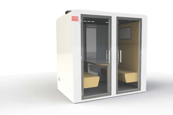 cabine acoustique connectée pour 4 personnes quatro procyon