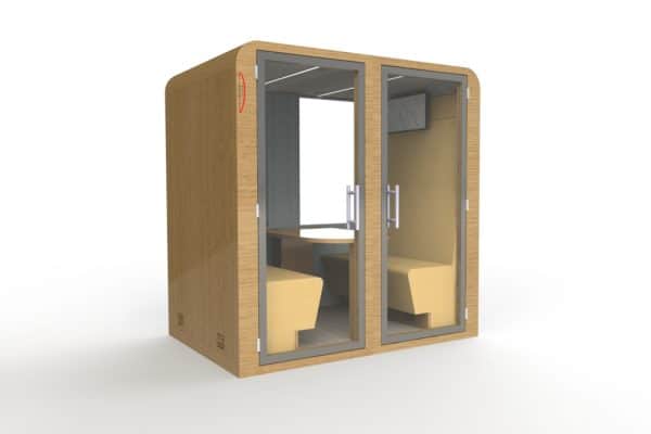 cabine acoustique de bureau 4 personnes quatro khara