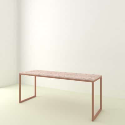 table flamingo individuelle haute en terrazzo