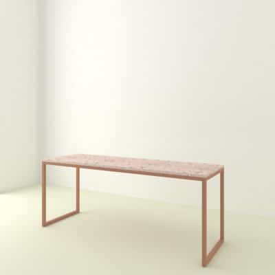 table flamingo individuelle haute en terrazzo