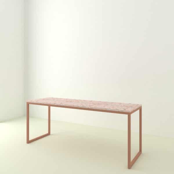 table flamingo individuelle haute en terrazzo