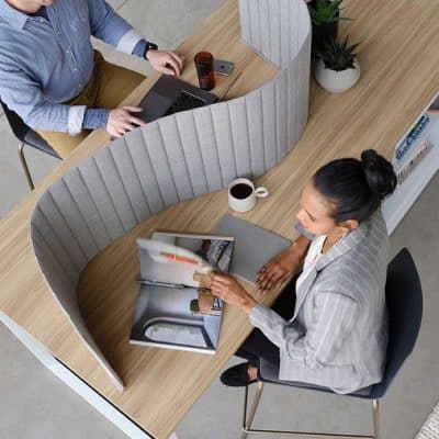 ecran de séparation de bureau acoustique design focus table