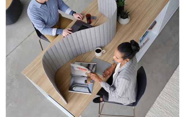 ecran de séparation de bureau acoustique design focus table