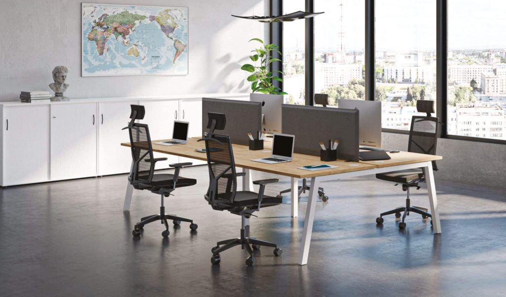 bureau bench 4 personnes